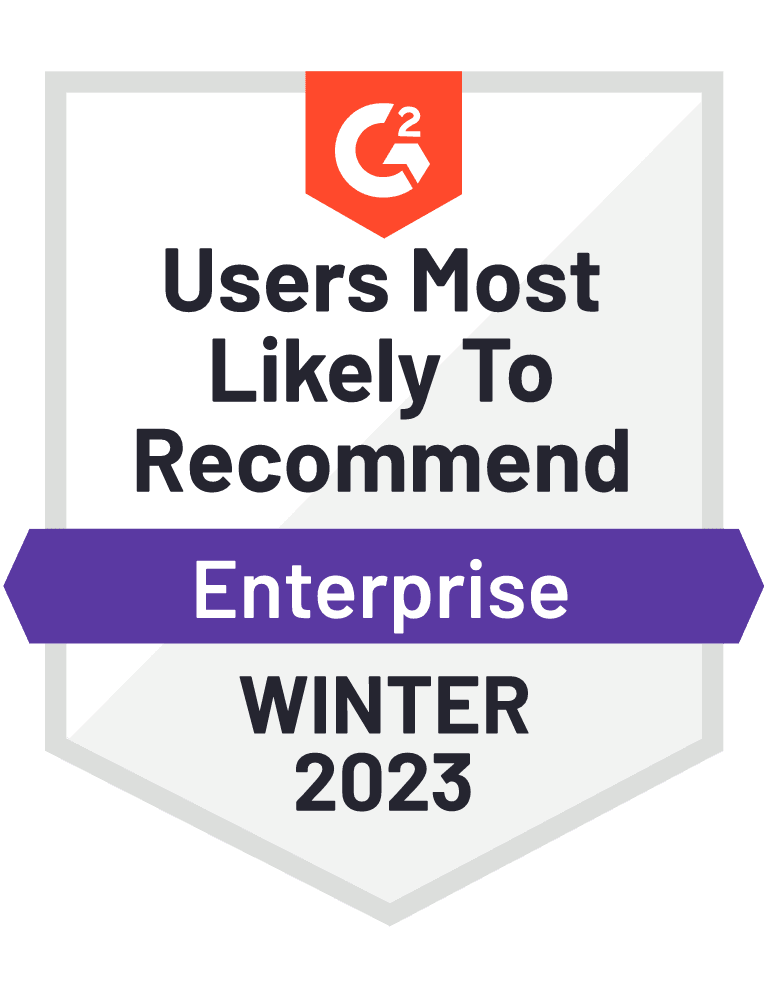 Users Most Likely To Recommend 2022 G2 Badge